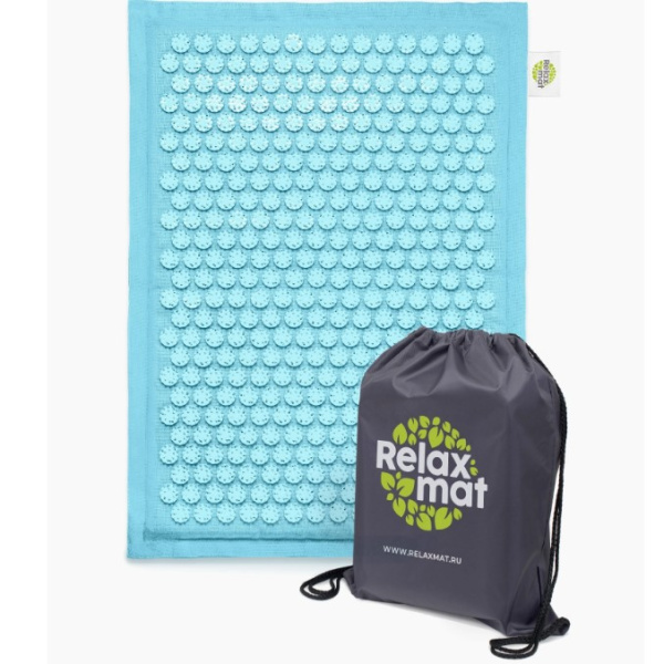 1.1 Игольчатый коврик 60Х40 Relaxmat голубой